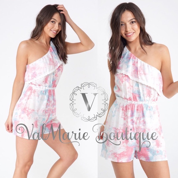 ValMarie Pants - Pastel Marbled Sexy Romper